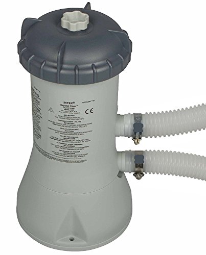 Intex Krystal Clear Cartridge Filter Pump - Pool Kartuschenfilteranlage 56638BS Grau/Schwarz 700 M3/HR von Intex