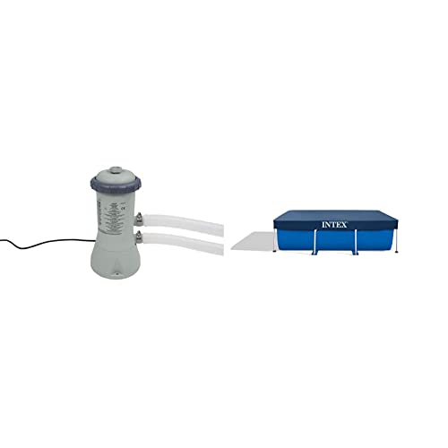 Intex Krystal Clear Cartridge Filter Pump - Pool Kartuschenfilteranlage - 900 L/H & Rectangular Pool Cover - Poolabdeckplane - 300 x 200 cm - Für Rectangular Frame Pool Intex Krystal Clear Cartridge Filter Pump - Pool Kartuschenfilteranlage - 900 L/H & Rectangular Pool Cover - Poolabdeckplane - 300 x 200 cm - Für Rectangular Frame Pool von Intex