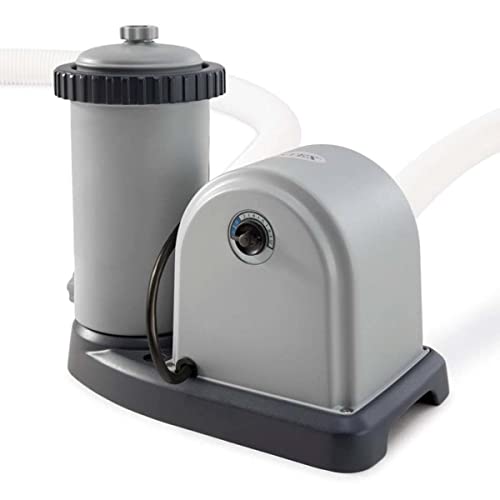 Intex Krystal Clear Cartridge Filter Pump - Pool Kartuschenfilteranlage - OPTIMO 636T 28636GS Grau / Schwarz 1100 M3/HR von Intex