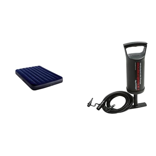 Intex Luftbett, 64758, bunt, 137x 191 x 25 cm & 68612 Double Quick High Output Handluftpumpe, Schwarz, 29 cm Intex Luftbett, 64758, bunt, 137x 191 x 25 cm & 68612 Double Quick High Output Handluftpumpe, Schwarz, 29 cm von Intex