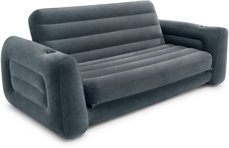 Intex Luftbett Schlafcouch Luftbett ausziehbares Sofa aufblasbar 203×231×26cm 66552NP von Intex