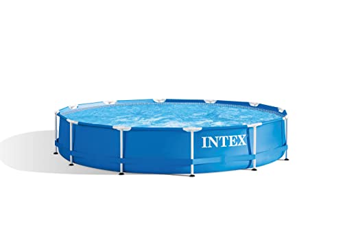 Intex Metal Frame Pool - Aufstellpool - Ø 366 x 76 cm - Mit Filteranlage - 12V von Intex