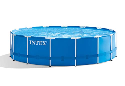 Intex Metal Frame Pool Set - Aufstellpool, Blau, Ã˜ 457 X 122 - Zubehör Enthalten von Intex