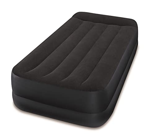 Intex Erwachsene Twin Pillow Rest Raised Airbed with Fiber-Tech Bip, Top: Black/Bottom: Blue, 99 x 191 x 42 cm, 64122 von Intex