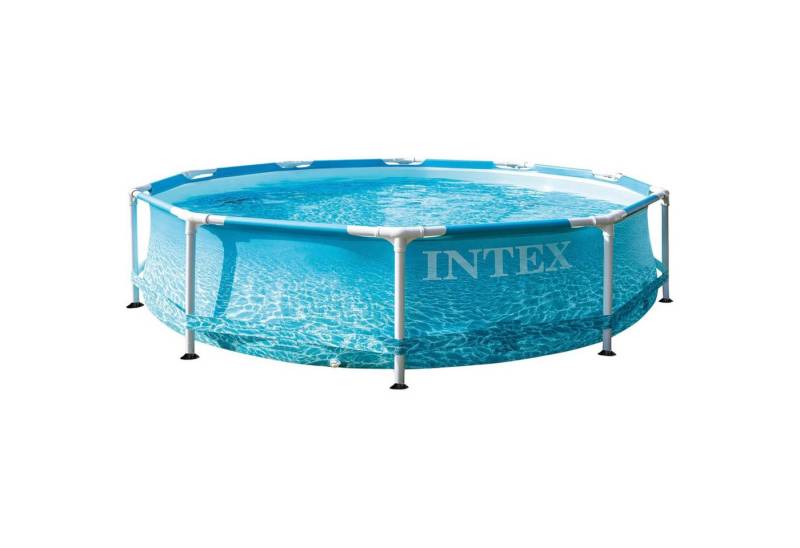 Intex Pool Frame Pool - Beachside (305x76cm), mit fotorealistischem Ozeandruck von Intex
