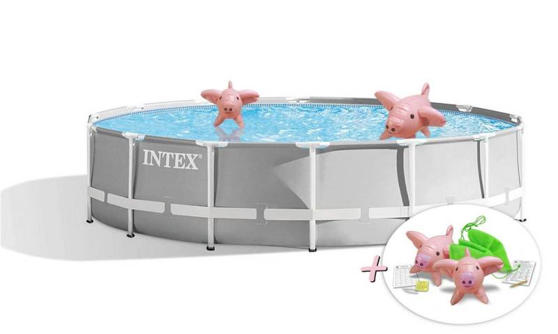 Intex Pool 26720GN PrismFramePool-Set inkl.Pumpe, Leiter und Planen 427x107cm von Intex
