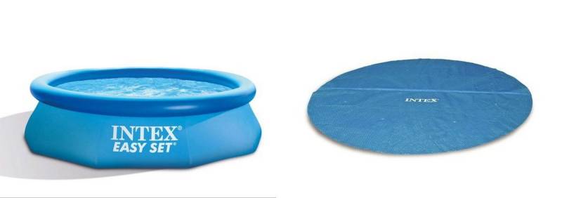 Intex Pool INTEX Easy Set Swimming Pool Aufstellpool + Solar Abdeckplane 305 cm von Intex
