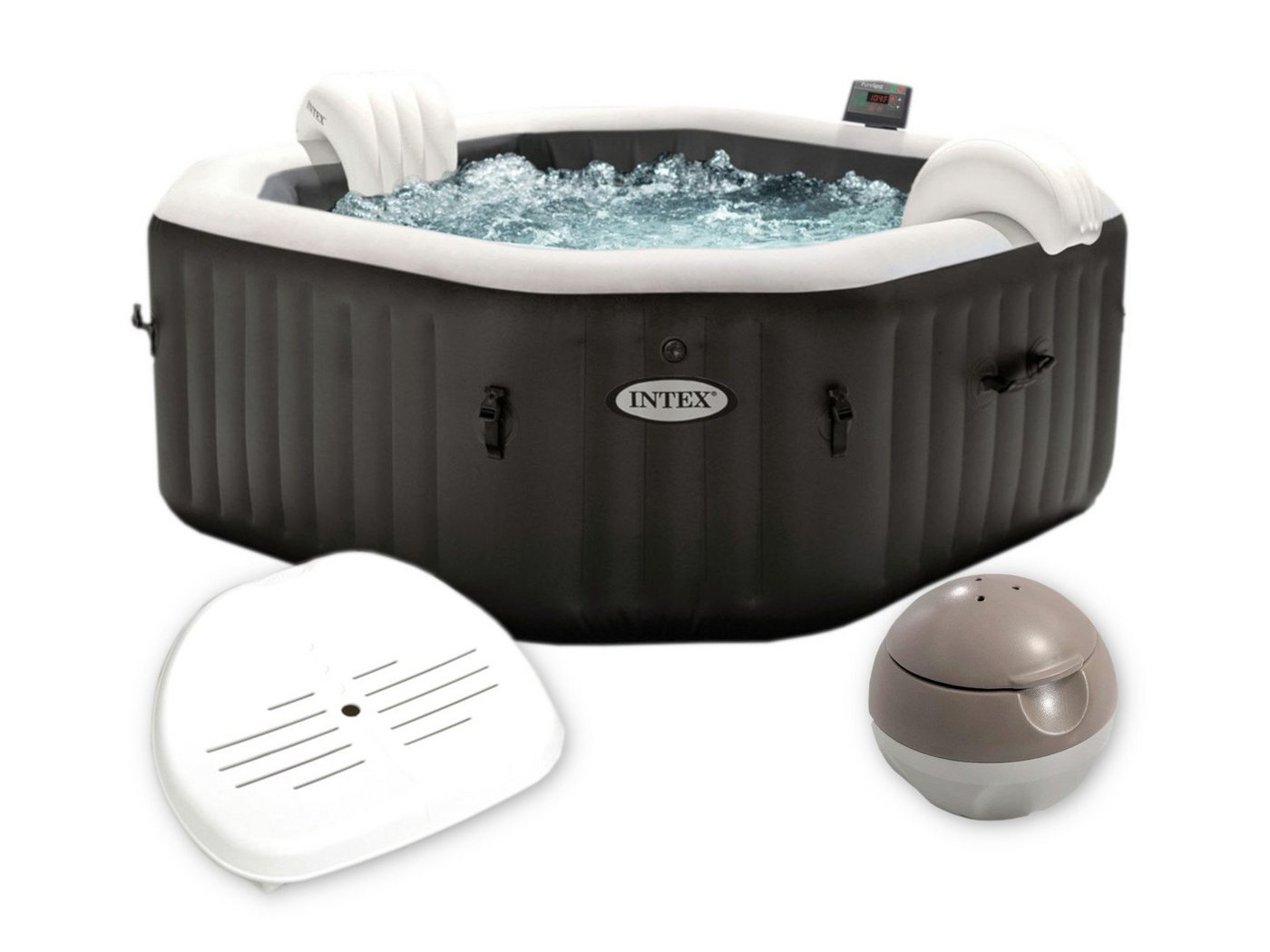 Intex Pool Intex Pool PureSPA Jet + Bubble Deluxe octagon onyx black 201/150x71cm von Intex