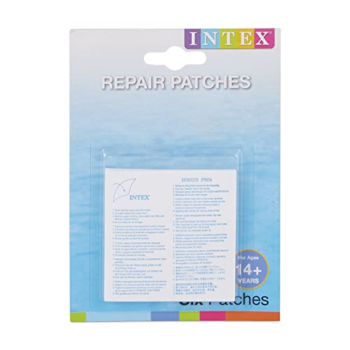 Intex 59631NP - Reparaturflicken, 6 Stück, Vinyl, 7x7 cm von Intex
