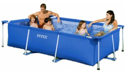 Intex Pool Stahlrohr, rechteckig 2.20 m x 1.50 m x 0.60 cm 58983 von Intex