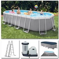 Prism Frame Oval Pool Swimming Pool 610x305x122 cm Schwimmbad Filterpumpe - Intex von Intex
