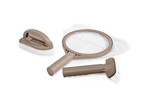 Intex PureSpa Whirlpool- und Spa-Wartungszubehör-Set mit gebogener Bürste, Netz-Skimmer und Schrubber für aufblasbare PureSpa Home Whirlpools von Intex