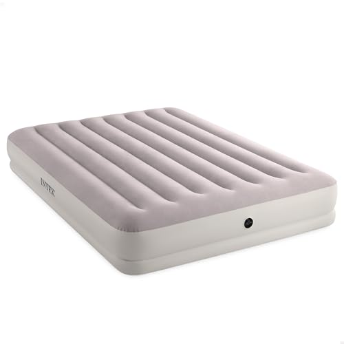 Intex 64179 - Luftmatratze Doppelbett Dura-Beam Prestige Mid-Rise, Aufblasbare Matratze mit Ventil, Geeignet für 2 Person, PVC, Mehrfarbig, 152x203x30 cm von Intex