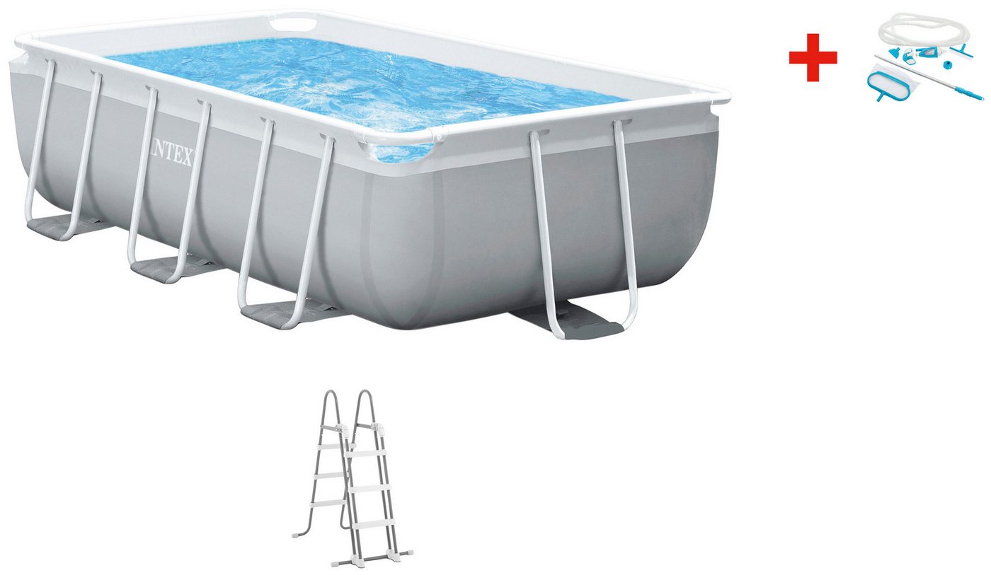 Intex Rechteckpool »Framepool« 300x175x80 cm (Set), inkl. hochwertigem Intex Pool-Reinigungsset von Intex