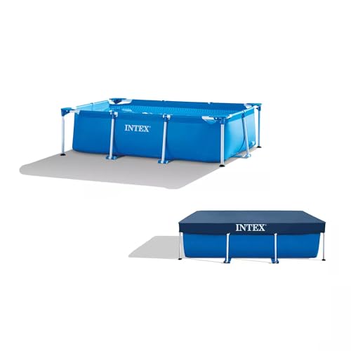 Intex | Rectangular Frame Pool Set Family inkl. Abdeckplane | 300 x 200 x 75 cm | idealer Spaß für die ganze Familie von Intex