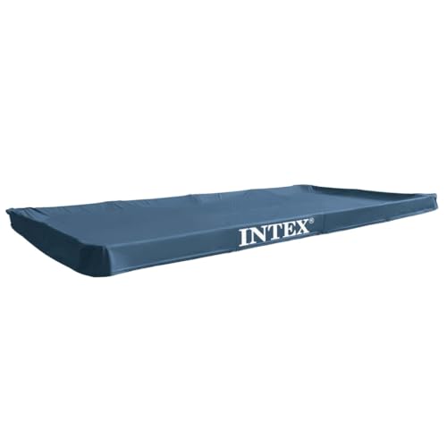 Intex Rectangular Pool Cover - Poolabdeckplane, Blau, 450 x 220 x 20 cm - Für Rectangular Frame Pool von Intex