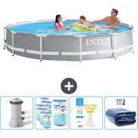 Intex - Round Prism Frame Swimming Pool – 366 x 76 cm – Grau – Inklusive Zubehör CB86 Intex - Round Prism Frame Swimming Pool – 366 x 76 cm – Grau – Inklusive Zubehör CB86 von Intex