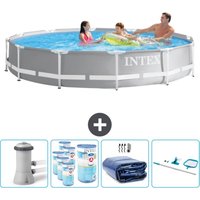 Intex - Round Prism Frame Swimming Pool – 366 x 76 cm – Grau – Inklusive Zubehör CB90 Intex - Round Prism Frame Swimming Pool – 366 x 76 cm – Grau – Inklusive Zubehör CB90 von Intex