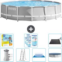 Intex - Round Prism Frame Swimming Pool – 427 x 107 cm – Grau – Inklusive Zubehör CB50 Intex - Round Prism Frame Swimming Pool – 427 x 107 cm – Grau – Inklusive Zubehör CB50 von Intex