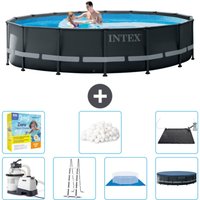 Intex - Round Ultra xtr Frame Swimming Pool – 488 x 122 cm – Inklusive Zubehör CB50 von Intex