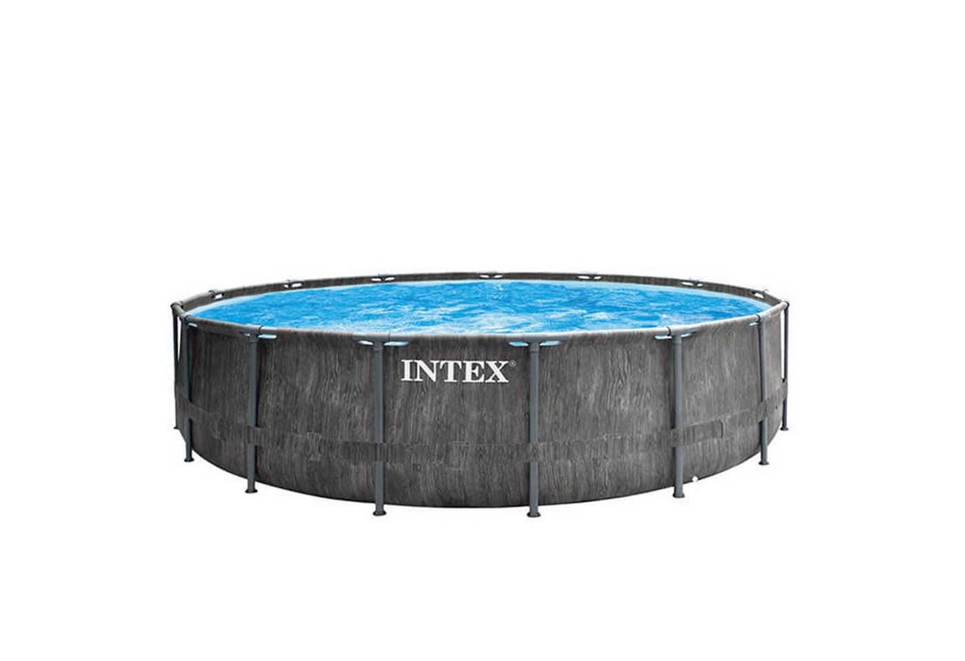 Intex Rundpool 26742GN Frame Pool Set Prism Greywood 457 x 122 cm von Intex