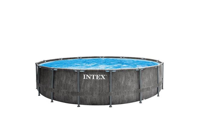 Intex Rundpool 26742GN Frame Pool Set Prism Greywood 457 x 122 cm von Intex