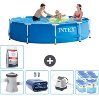 Rundrahmen-Schwimmbecken – 305 x 76 cm – Blau – Inklusive Zubehör CB56 - Intex Rundrahmen-Schwimmbecken – 305 x 76 cm – Blau – Inklusive Zubehör CB56 - Intex von Intex