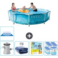 Intex Rundrahmen-Schwimmbecken – 305 x 76 cm – Wasserdruck – Inklusive Zubehör CB22 Intex Rundrahmen-Schwimmbecken – 305 x 76 cm – Wasserdruck – Inklusive Zubehör CB22 von Intex