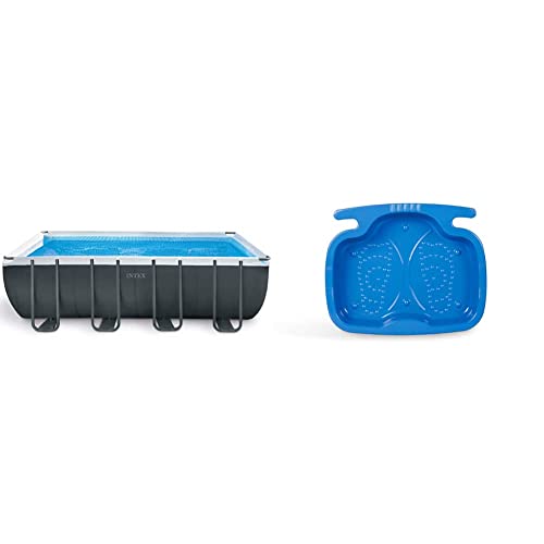 Intex Schwimmbadrahmen-Set Ultra Quadra, 549 x 274 x 132 cm, XTR 26356 & Pool Foot Bath - Poolzubehör - Pool Fußbad - 45.72 x 8.89 x 55.88 cm von Intex
