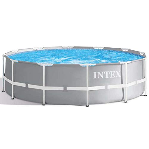 Intex Schwimmbecken Pool, Grau, 366 x 99 cm Frame Pool Set Prism Rondo 26716 von Intex