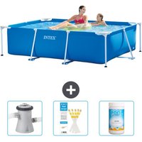 Schwimmbecken mit rechteckigem Rahmen – 220 x 150 x 60 cm – Blau – im Lieferumfang enthalten Accessoire CB73 - Intex Schwimmbecken mit rechteckigem Rahmen – 220 x 150 x 60 cm – Blau – im Lieferumfang enthalten Accessoire CB73 - Intex von Intex