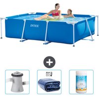 Schwimmbecken mit rechteckigem Rahmen – 220 x 150 x 60 cm – Blau – im Lieferumfang enthalten Accessoire CB75 - Intex von Intex