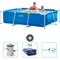 Schwimmbecken mit rechteckigem Rahmen – 220 x 150 x 60 cm – Blau – im Lieferumfang enthalten Accessoire CB78 - Intex von Intex