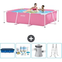 Intex - Schwimmbecken mit rechteckigem Rahmen – 220 x 150 x 60 cm – Rosa – im Lieferumfang enthalten Accessoire CB6 Intex - Schwimmbecken mit rechteckigem Rahmen – 220 x 150 x 60 cm – Rosa – im Lieferumfang enthalten Accessoire CB6 von Intex