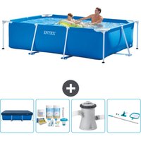 Schwimmbecken mit rechteckigem Rahmen – 260 x 160 x 65 cm – Blau – im Lieferumfang enthalten Accessoire CB7 - Intex von Intex