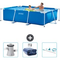 Schwimmbecken mit rechteckigem Rahmen – 260 x 160 x 65 cm – Blau – im Lieferumfang enthalten Accessoire CB78 - Intex Schwimmbecken mit rechteckigem Rahmen – 260 x 160 x 65 cm – Blau – im Lieferumfang enthalten Accessoire CB78 - Intex von Intex