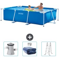 Intex-Schwimmbecken mit rechteckigem Rahmen – 260 x 160 x 65 cm – Blau – im Lieferumfang enthalten Accessoire CB83 Intex-Schwimmbecken mit rechteckigem Rahmen – 260 x 160 x 65 cm – Blau – im Lieferumfang enthalten Accessoire CB83 von Intex