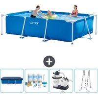 Intex-Schwimmbecken mit rechteckigem Rahmen – 300 x 200 x 75 cm – Blau – im Lieferumfang enthalten Accessoire CB64 Intex-Schwimmbecken mit rechteckigem Rahmen – 300 x 200 x 75 cm – Blau – im Lieferumfang enthalten Accessoire CB64 von Intex