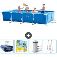 Schwimmbecken mit rechteckigem Rahmen – 450 x 220 x 84 cm – Blau – im Lieferumfang enthalten Accessoire CB13 - Intex von Intex