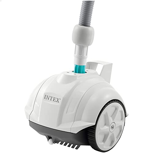 INTEX 28007EX - Krystal Clear ZX50 Poolreinigungsroboter, Poolbodenreiniger, 6,5 m langer Schlauch, 0,8 l Abfallbehälter und automatische Drehung, weiß und blau, 3,407-5,678 lt von Intex