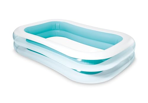 Intex 56483NP - Aufblasbarer Familienpool Rechteckig, Vinyl, Mehrfarbig, 262x175x56 cm von Intex