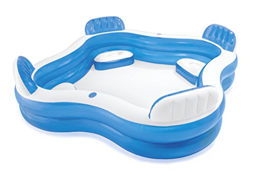 Intex Swimcenter "Family Lounge Pool" mit 4 Sitzen 229x229x66cm, dunkelblau von Intex