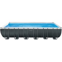 Intex - Frame Swimming Pool Set Ultra Quadra xtr anthrazit 732 x 366 x 132 cm Inkl. Sandfilteranlage von Intex