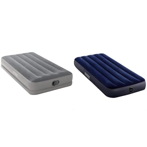 Intex Twin Dura-Beam Prestige Luftbett mit Fastfill USB-Pumpe, aufgeblasene Größe: 99 cm x 191 cm x 30 cm (64112) & Luftbett, 64756, bunt, 191 x 76 x 25 cm von Intex
