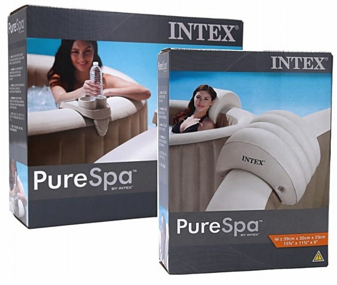 Intex Whirlpool-Sitzbank Intex PureSpa Whirlpool Set mit Kopfstütze und Getränkehalter Intex Whirlpool-Sitzbank Intex PureSpa Whirlpool Set mit Kopfstütze und Getränkehalter von Intex