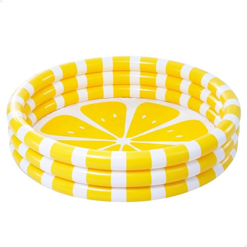 Intex 58432NP - Aufblasbarer Runder Zitronen-Pool, DREI Ringe, Vinyl, Mehrfarbig, 147x33 cm von Intex