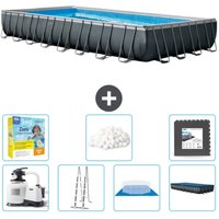 Intex rechteckiger Ultra XTR-Rahmenpool – 975 x 488 x 132 cm – Inklusive Zubehör CB49 von Intex