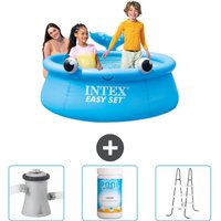 Intex - runder aufblasbarer Easy Set-Pool – 183 x 51 cm – Blau – Wal – im Lieferumfang enthalten Accessoire CB84 von Intex
