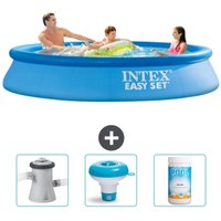Intex - runder aufblasbarer Easy Set-Pool – 305 x 61 cm – Blau – im Lieferumfang enthalten Accessoire CB77 von Intex