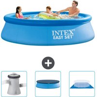 Intex - runder aufblasbarer Easy Set-Pool – 305 x 76 cm – Blau – im Lieferumfang enthalten Accessoire CB76 von Intex